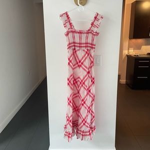 GANNI plaid dress